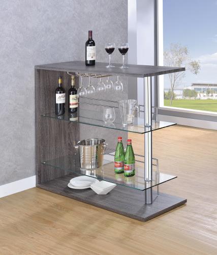 coaster-bar-tables-kitchen-dining-Prescott-Rectangular-2-shelf-Bar-Unit-Grey