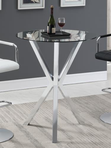 coaster-bar-tables-kitchen-dining-Denali-Round-Glass-Top-Bar-Table-Chrome-hover