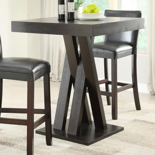 coaster-bar-tables-kitchen-dining-Freda-Double-X-shaped-Base-Square-Bar-Table-Cappuccino