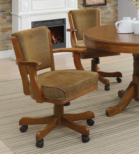coaster-game-tables-chairs-bar-game-Mitchell-Upholstered-Game-Chair-Olive-brown-and-Amber