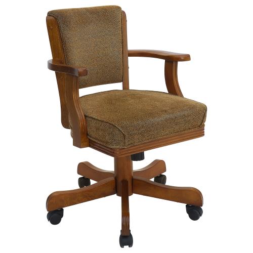 coaster-game-tables-chairs-bar-game-Mitchell-Upholstered-Game-Chair-Olive-brown-and-Amber-hover