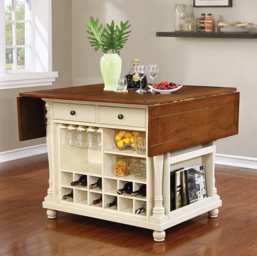 coaster-kitchen-islands-carts-kitchen-dining-Slater-2-drawer-Kitchen-Island-with-Drop-Leaves-Brown-and-Buttermilk
