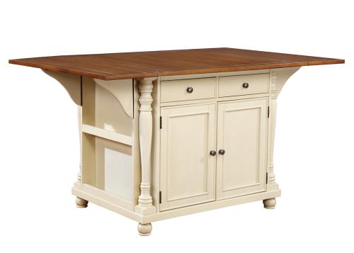 coaster-kitchen-islands-carts-kitchen-dining-Slater-2-drawer-Kitchen-Island-with-Drop-Leaves-Brown-and-Buttermilk-hover