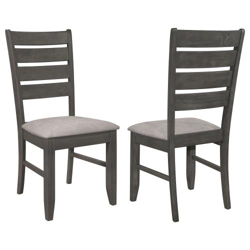 coaster-dining-chairs-benches-kitchen-dining-Dalila-Ladder-Back-Side-Chair-(Set-of-2)-Grey-and-Dark-Grey
