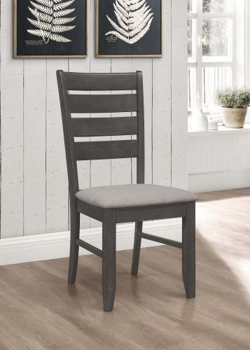 coaster-dining-chairs-benches-kitchen-dining-Dalila-Ladder-Back-Side-Chair-(Set-of-2)-Grey-and-Dark-Grey-hover