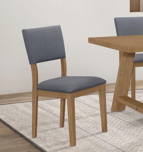 coaster-kitchen-dining-Sharon-Open-Back-Padded-Upholstered-Dining-Side-Chair-Blue-and-Brown-(Set-of-2)-hover