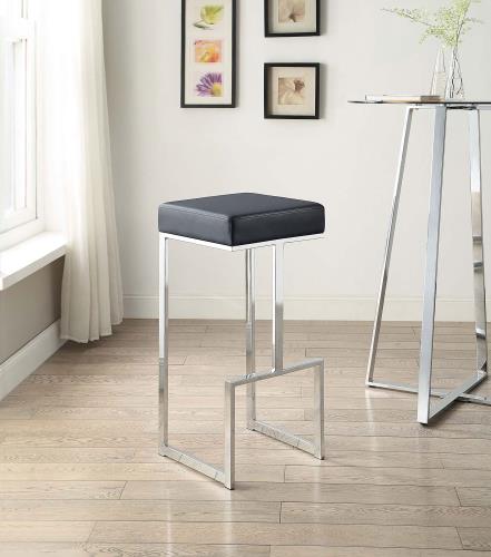 coaster-bar-stools-chairs-kitchen-dining-Gervase-Square-Bar-Stool-Black-and-Chrome