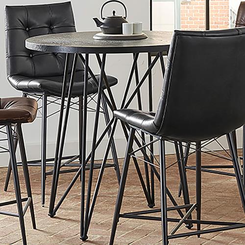 coaster-kitchen-dining-Rennes-Round-Table-Black-and-Gunmetal