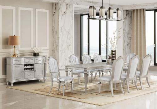 coaster-kitchen-dining-Evangeline-Rectangular-Dining-Table-with-Extension-Leaf-Silver-Oak
