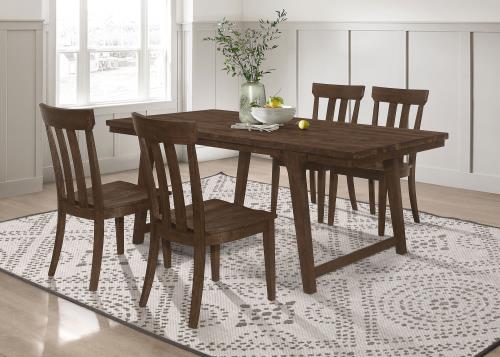 coaster-kitchen-dining-Reynolds-5-piece-Rectangular-Dining-Table-Set-Brown-Oak