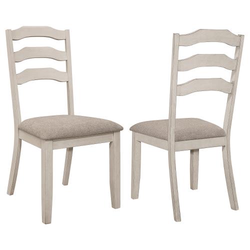coaster-kitchen-dining-Ronnie-Ladder-Back-Padded-Seat-Dining-Side-Chair-Khaki-and-Rustic-Cream-(Set-of-2)