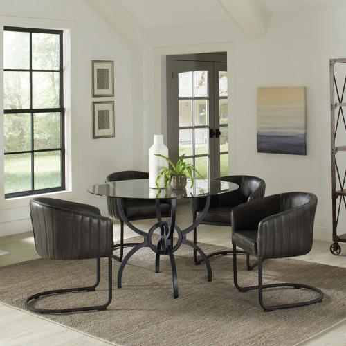 coaster-dining-room-sets-kitchen-dining-Aviano-5-piece-Dining-Set-Gunmetal-and-Matte-Black-9