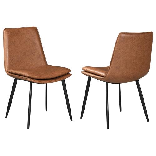 coaster-kitchen-dining-Ortega-Padded-Seat-Solid-Back-Dining-Side-Chair-Coffee-and-Black-(Set-of-2)