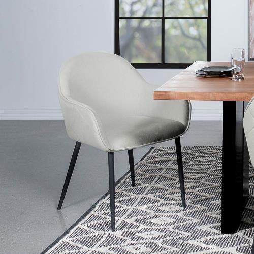 coaster-kitchen-dining-Emma-Upholstered-Dining-Arm-Chair-Fog-Grey-and-Black-(Set-of-2)-hover