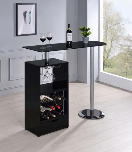 coaster-bar-tables-kitchen-dining-Koufax-1-drawer-Bar-Table-Glossy-Black