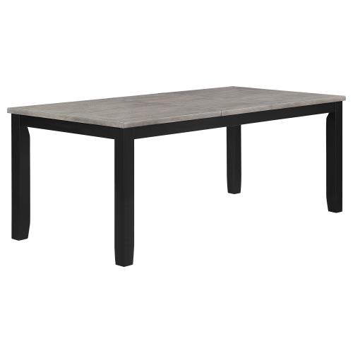 coaster-kitchen-dining-Elodie-Rectangular-Dining-Table-with-Extension-Grey-and-Black-hover