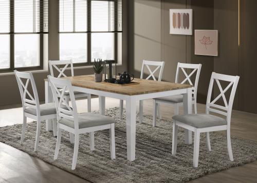 coaster-kitchen-dining-Hollis-7-piece-Rectangular-Dining-Table-Set-Brown-and-White