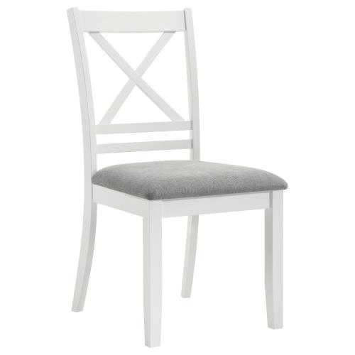 coaster-kitchen-dining-Hollis-Cross-Back-Wood-Dining-Side-Chair-White-(Set-of-2)-hover