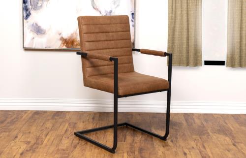 coaster-kitchen-dining-Nate-Upholstered-Dining-Arm-Chair-Antique-Brown-and-Black-(Set-of-2)