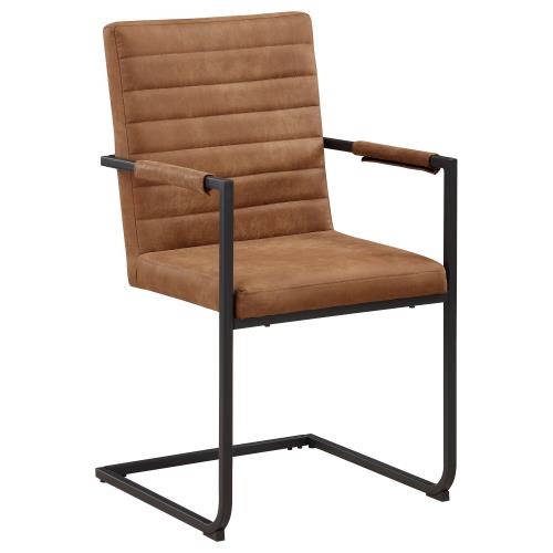 coaster-kitchen-dining-Nate-Upholstered-Dining-Arm-Chair-Antique-Brown-and-Black-(Set-of-2)-hover