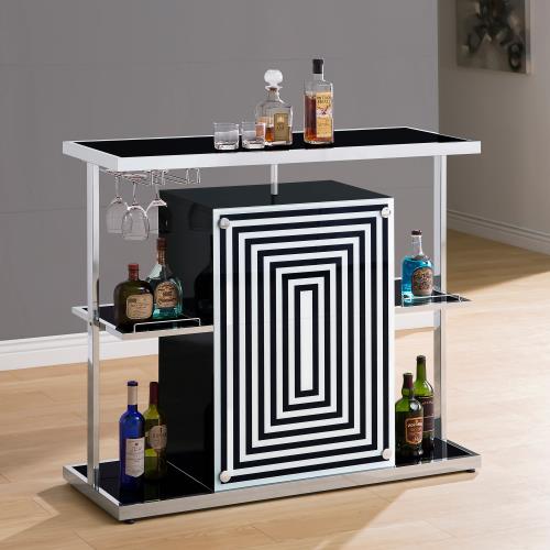 coaster-bars-bar-sets-kitchen-dining-Zinnia-2-tier-Bar-Unit-Glossy-Black-and-White
