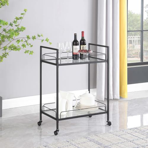 coaster-kitchen-dining-Curltis-Serving-Cart-with-Glass-Shelves-Clear-and-Black