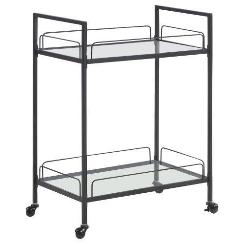 coaster-kitchen-dining-Curltis-Serving-Cart-with-Glass-Shelves-Clear-and-Black-hover