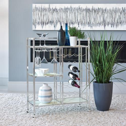 coaster-kitchen-islands-carts-kitchen-dining-Derion-Glass-Shelf-Serving-Cart-with-Casters-Chrome