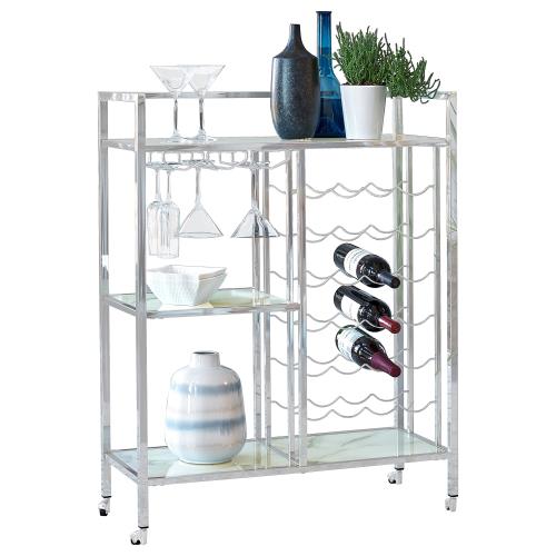 coaster-kitchen-islands-carts-kitchen-dining-Derion-Glass-Shelf-Serving-Cart-with-Casters-Chrome-hover