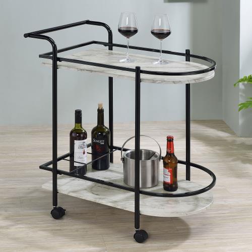 coaster-bar-serving-carts-kitchen-dining-Desiree-2-tier-Bar-Cart-with-Casters-Black