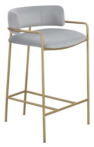 coaster-kitchen-dining-Comstock-Upholstered-Low-Back-Stool-Grey-and-Gold-hover