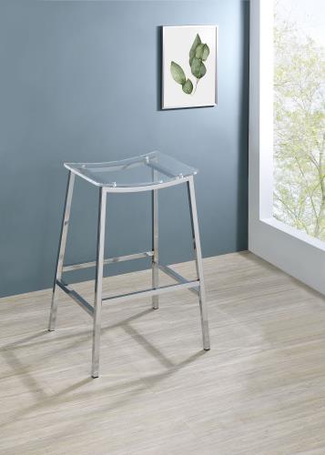 coaster-kitchen-dining-Jovani-Acrylic-Backless-Bar-Stools-Clear-and-Chrome-(Set-of-2)