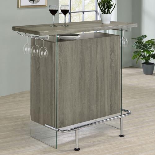 coaster-kitchen-dining-Acosta-Rectangular-Bar-Unit-with-Footrest-and-Glass-Side-Panels