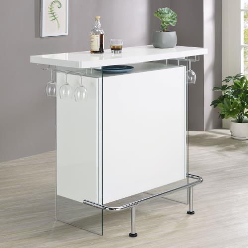 coaster-kitchen-dining-Acosta-Rectangular-Bar-Unit-with-Footrest-and-Glass-Side-Panels
