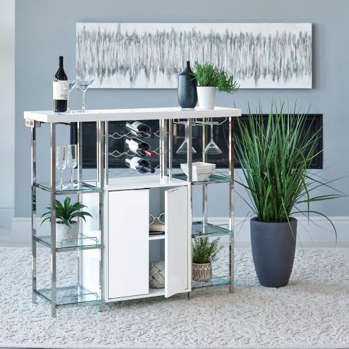 coaster-accent-cabinets-dressers-bedroom-bedroom-Gallimore-2-door-Bar-Cabinet-with-Glass-Shelf-High-Glossy-White-and-Chrome