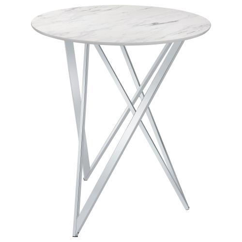 coaster-bar-tables-kitchen-dining-Bexter-Faux-Marble-Round-Top-Bar-Table-White-and-Chrome-hover