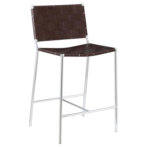 coaster-kitchen-dining-Adelaide-Upholstered-Counter-Height-Stool-with-Open-Back-Brown-and-Chrome-hover
