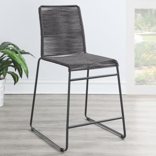 coaster-kitchen-dining-Jerome-Upholstered-Counter-Height-Stools-with-Footrest-(Set-of-2)-Charcoal-and-Gunmetal-hover