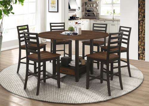coaster-bar-tables-kitchen-dining-Sanford-Round-Counter-Height-Table-with-Drop-Leaf-Cinnamon-and-Espresso-hover