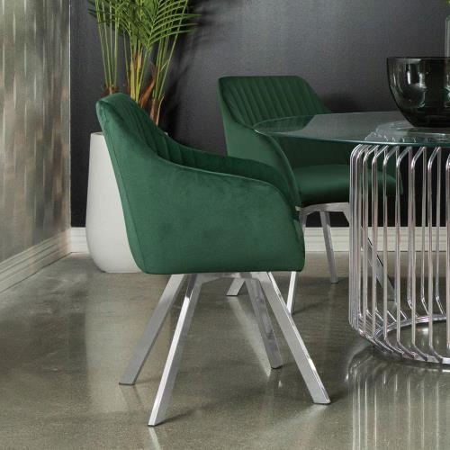 coaster-bedroom-Arika-Channeled-Back-Swivel-Dining-Chair-Green