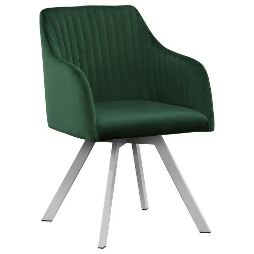 coaster-bedroom-Arika-Channeled-Back-Swivel-Dining-Chair-Green-hover