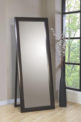 coaster-floor-leaning-mirrors-mirrors-bedroom-Phoenix-Rectangular-Standing-Floor-Mirror-Black