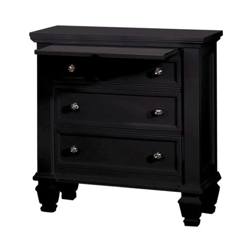 coaster-bedroom-Sandy-Beach-3-drawer-Nightstand-Black-hover