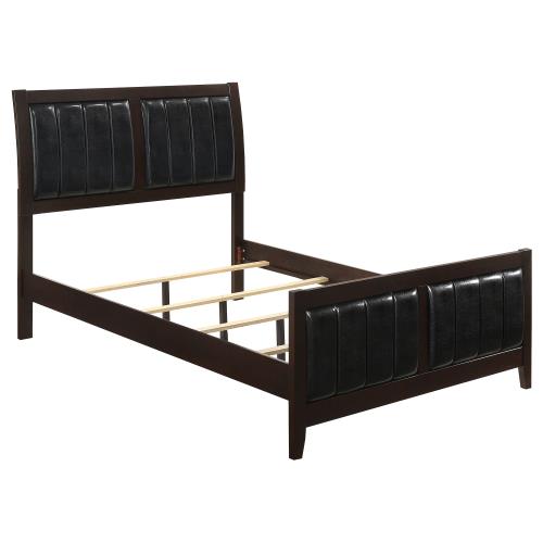 coaster-beds-bedroom-Carlton-Eastern-King-Upholstered-Bed-Cappuccino-and-Black-hover