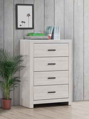 coaster-chests-bedroom-Brantford-4-drawer-Chest-Coastal-White
