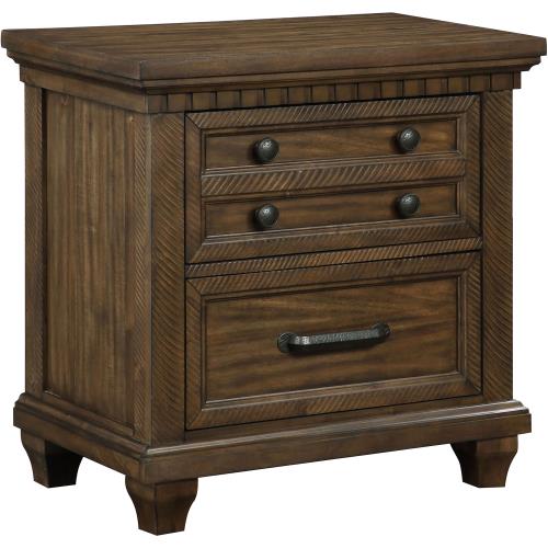 coaster-bedroom-Bennington-Rectangular-2-drawer-Nightstand-Acacia-Brown-hover