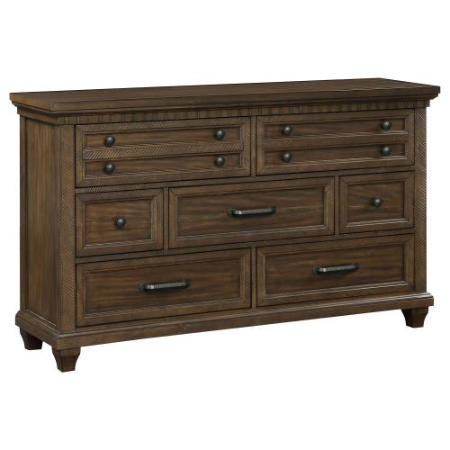 coaster-bedroom-Bennington-Rectangular-7-drawer-Dresser-Acacia-Brown-hover