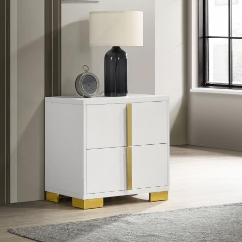 coaster-bedroom-Marceline-2-drawer-Nightstand-White