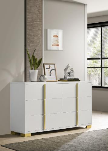 coaster-bedroom-Marceline-6-drawer-Dresser-White