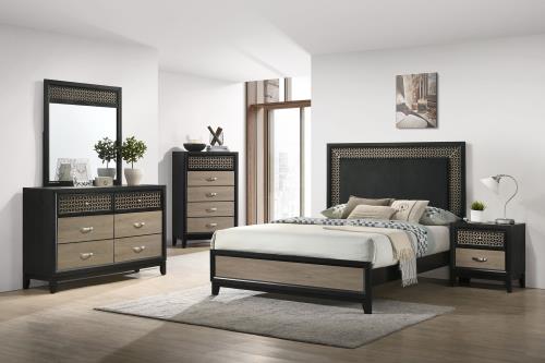 coaster-bedroom-Valencia-Eastern-King-Bed-Light-Brown-and-Black-9